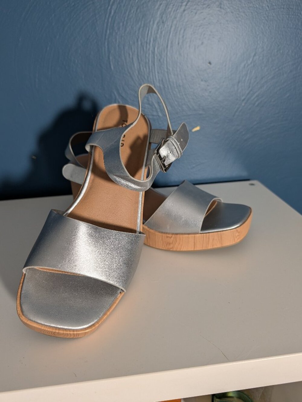 Torrid Silver Heels size 10.5